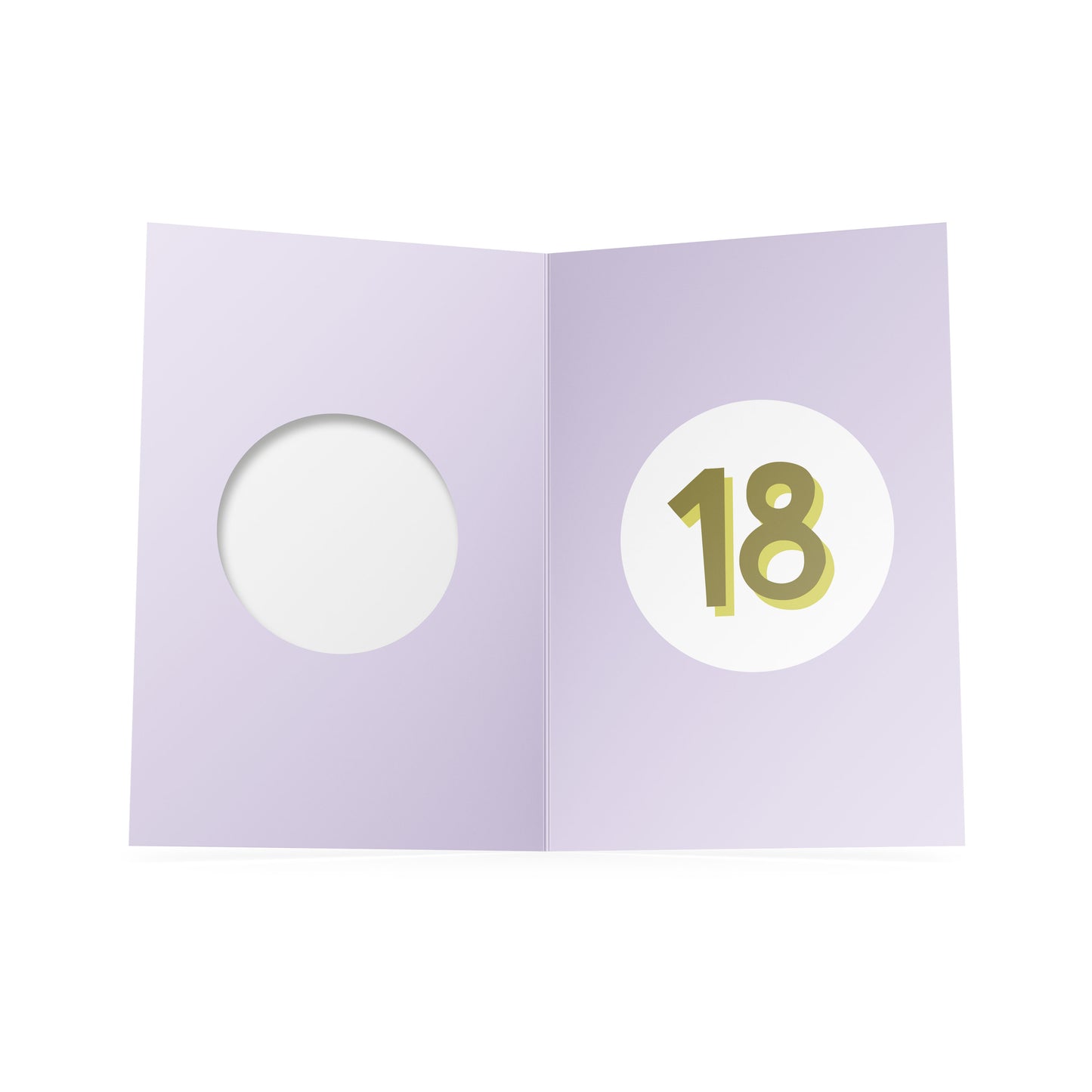 18th Diecut Hole Birthday Card