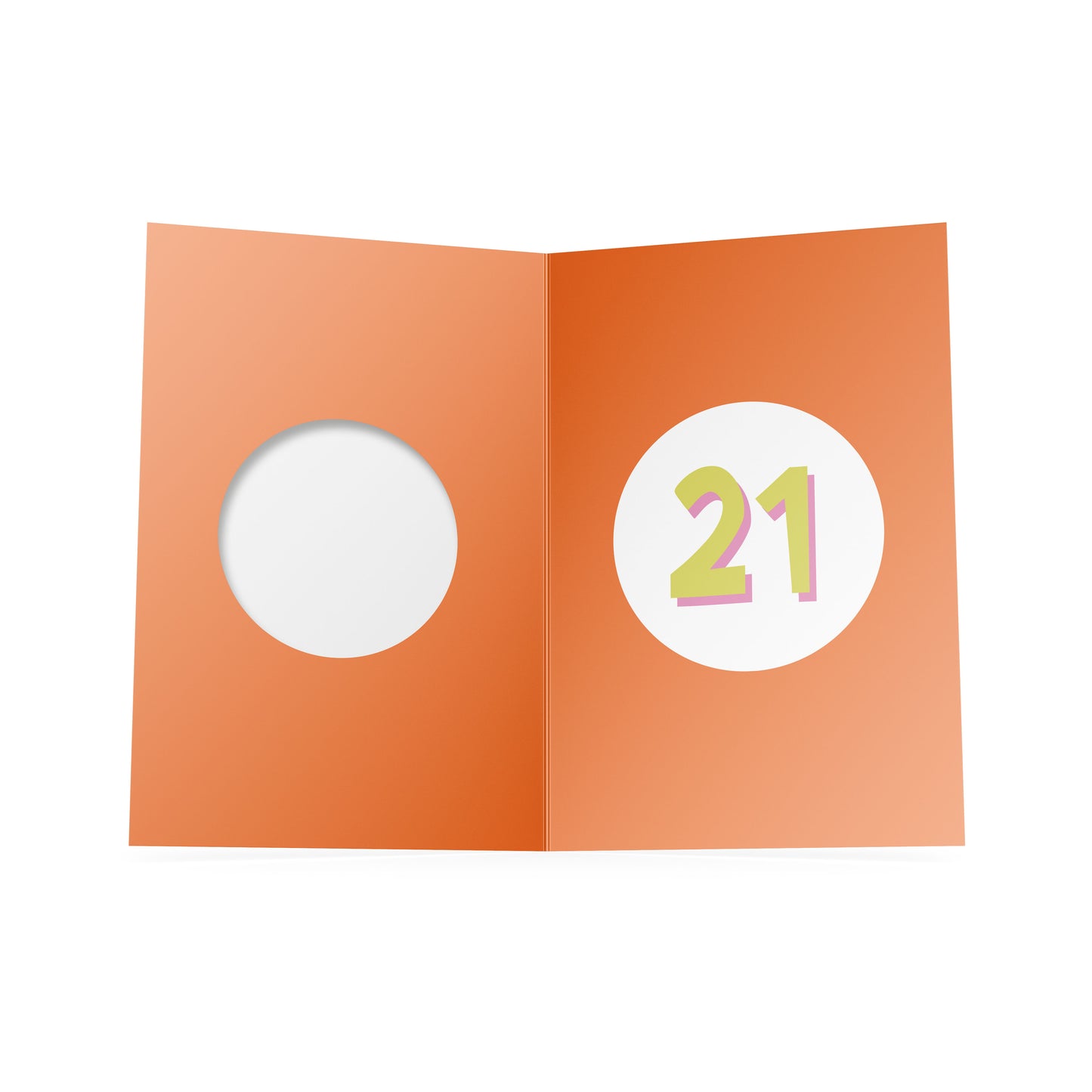 21st Diecut Hole Birthday Card