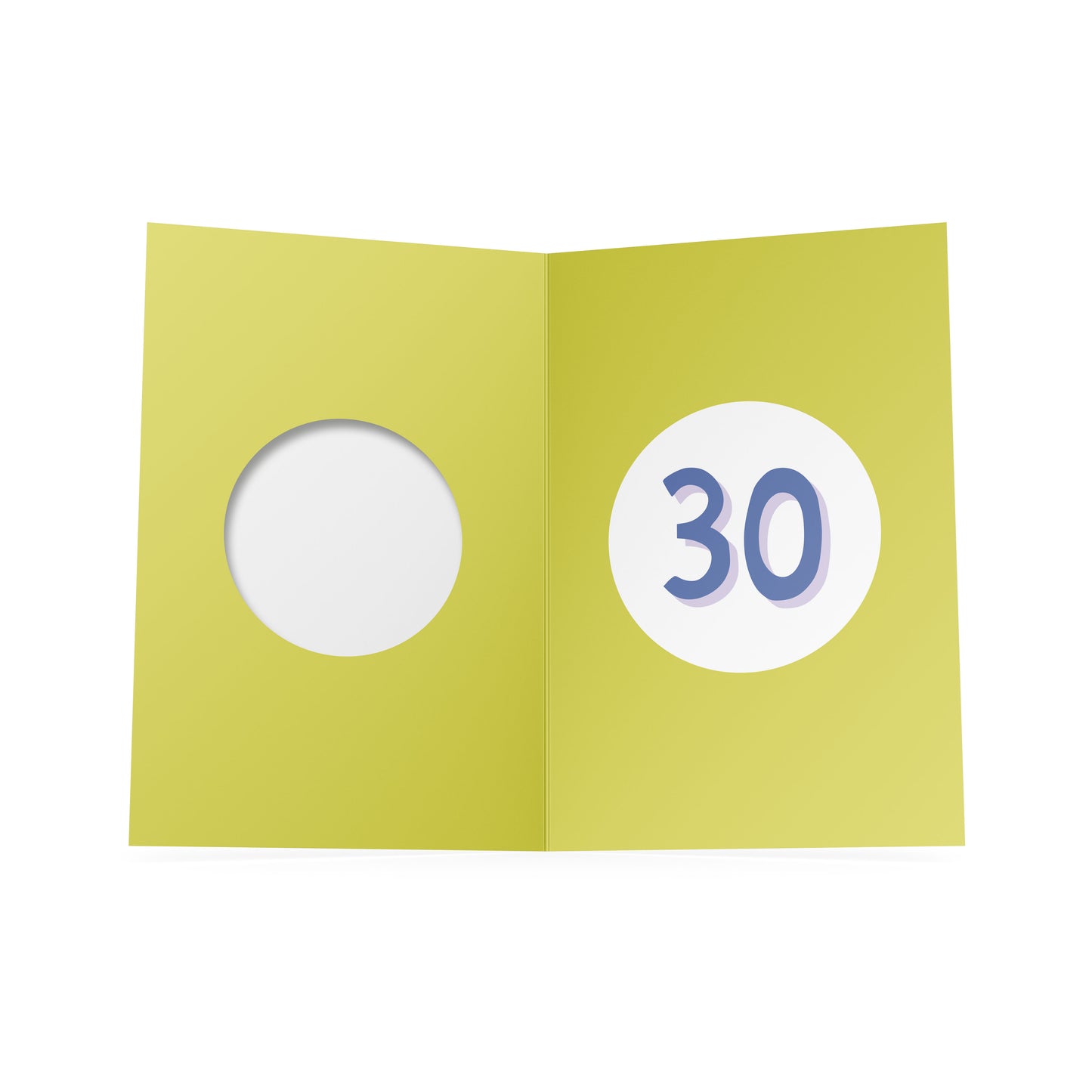 30th Diecut Hole Birthday Card