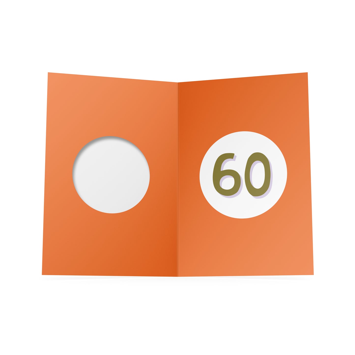60th Diecut Hole Birthday Card