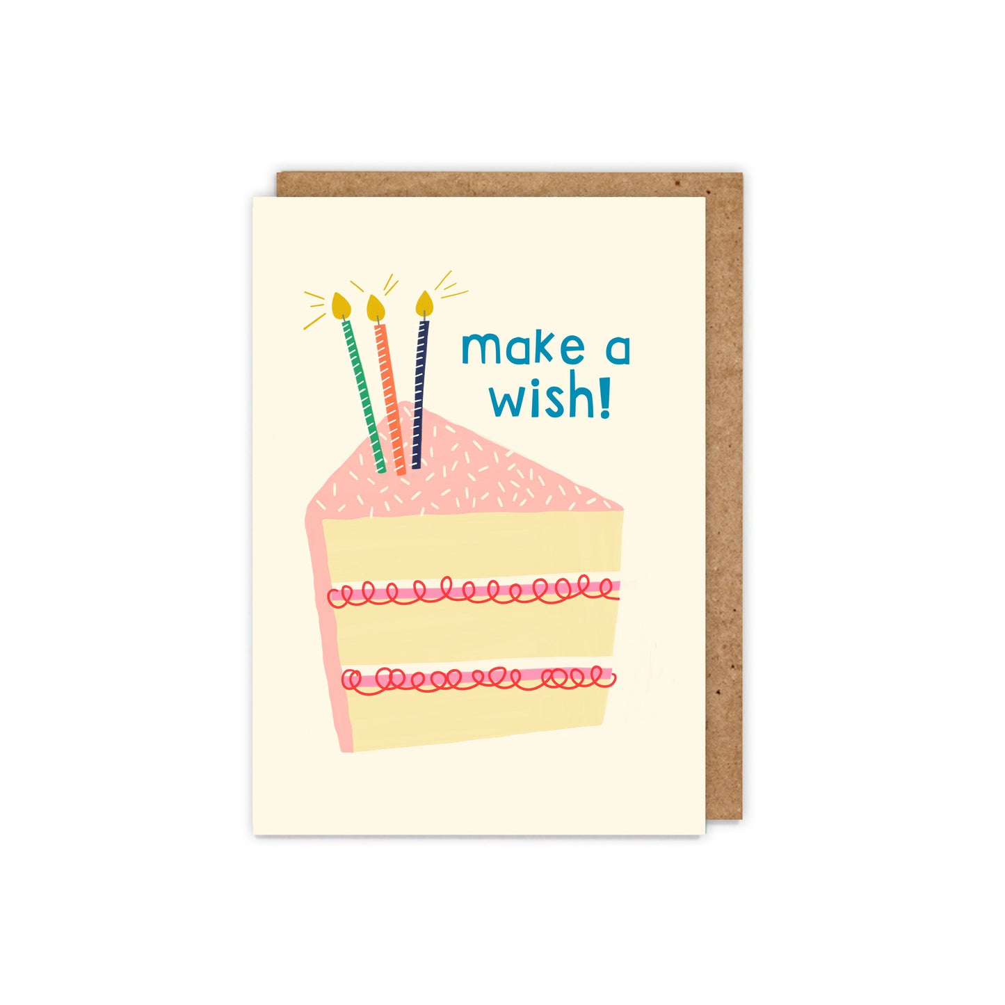 Make a Wish! Birthday Cake Slice Card