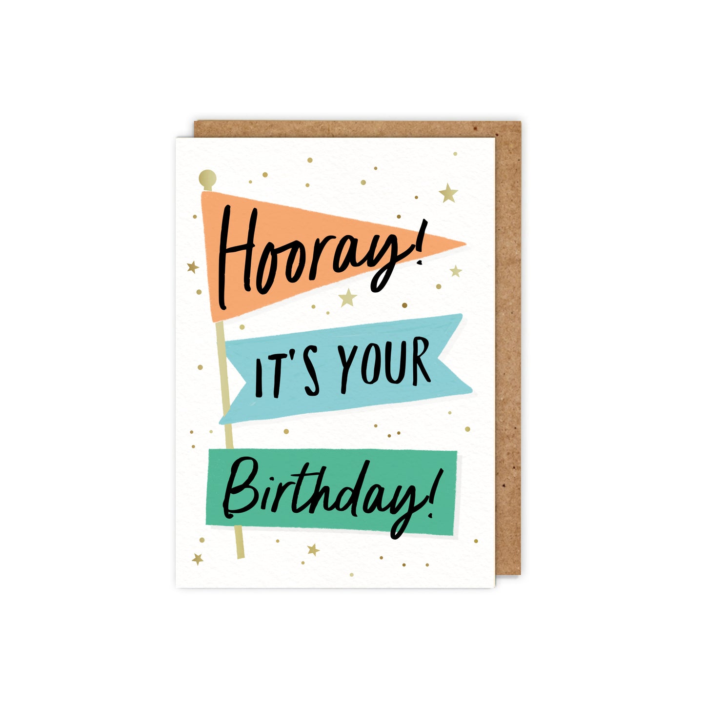 Hooray! Flags Foiled Birthday Card