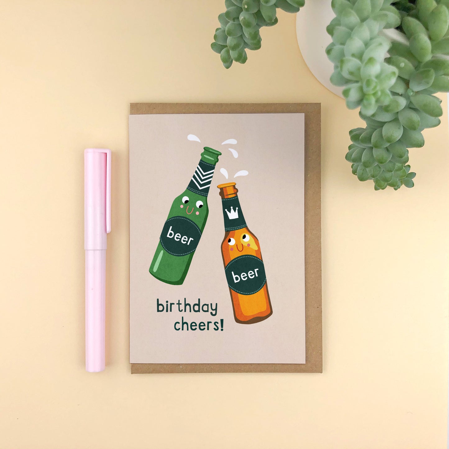 Birthday Cheers! Beer Bottle Card