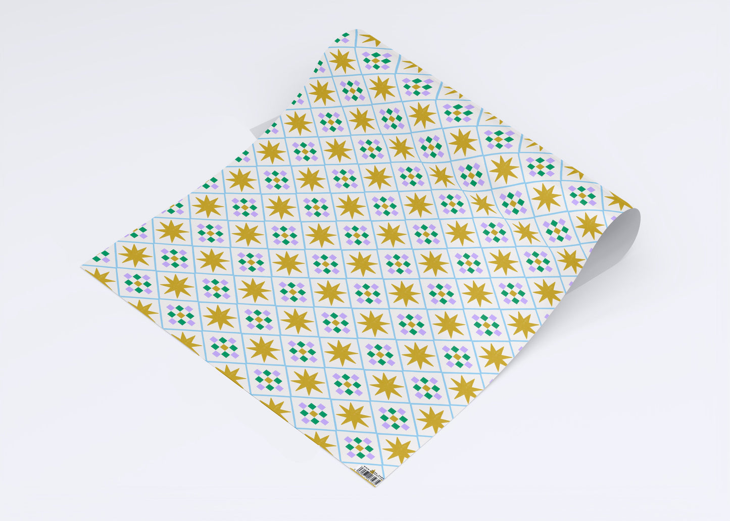 Geometric Star Tile Gift Wrap Sheet