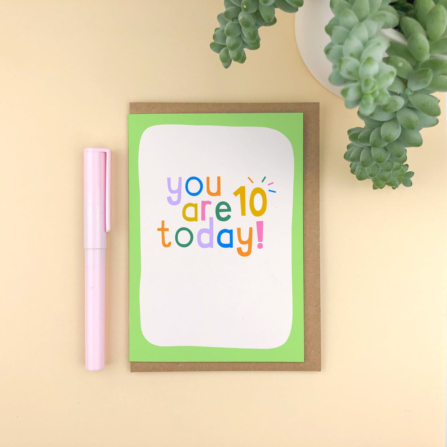 You are 10 today! 10th Birthday Card