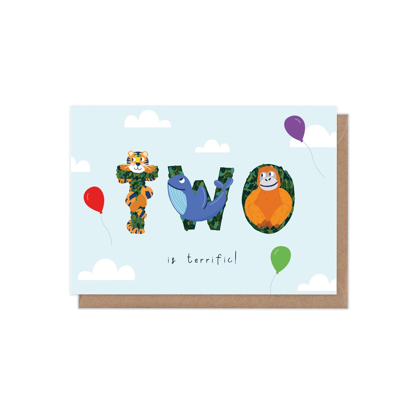 Two is Terrific 2nd Birthday Card