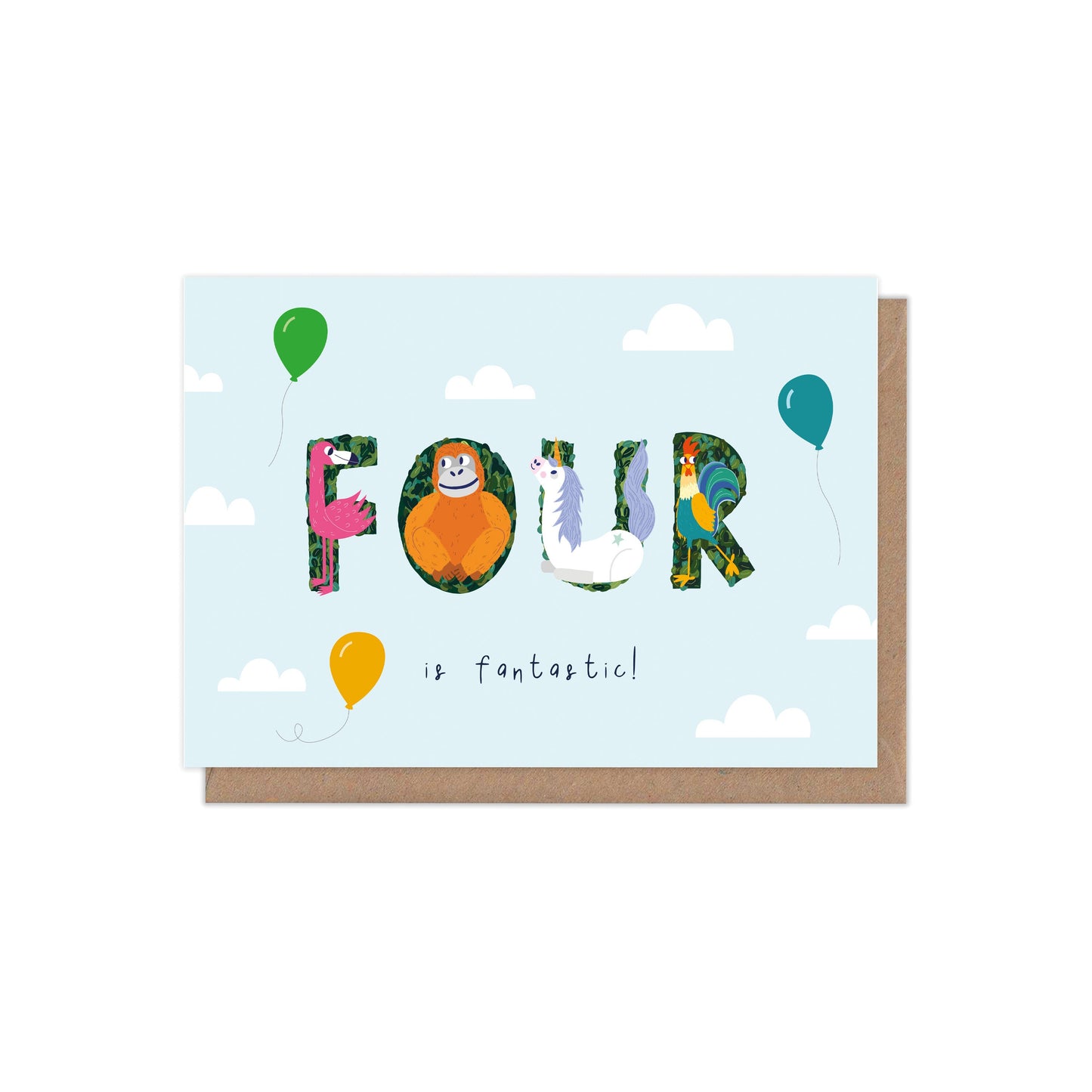 Four is Fantastic 4th Birthday Card