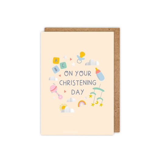 On your Christening Day Card