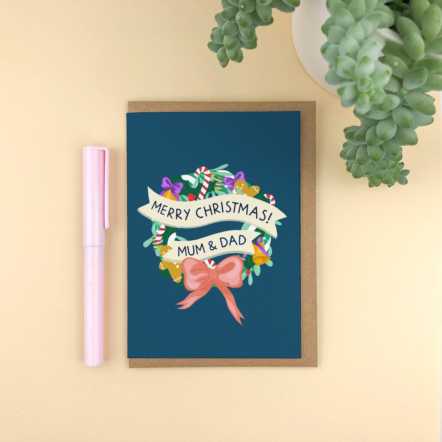 Merry Christmas Mum and Dad!' Christmas Card