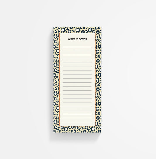 Leopard Print List Notepad