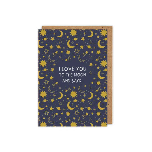 6 Pack 'Love you to the Moon and Back' Love Card