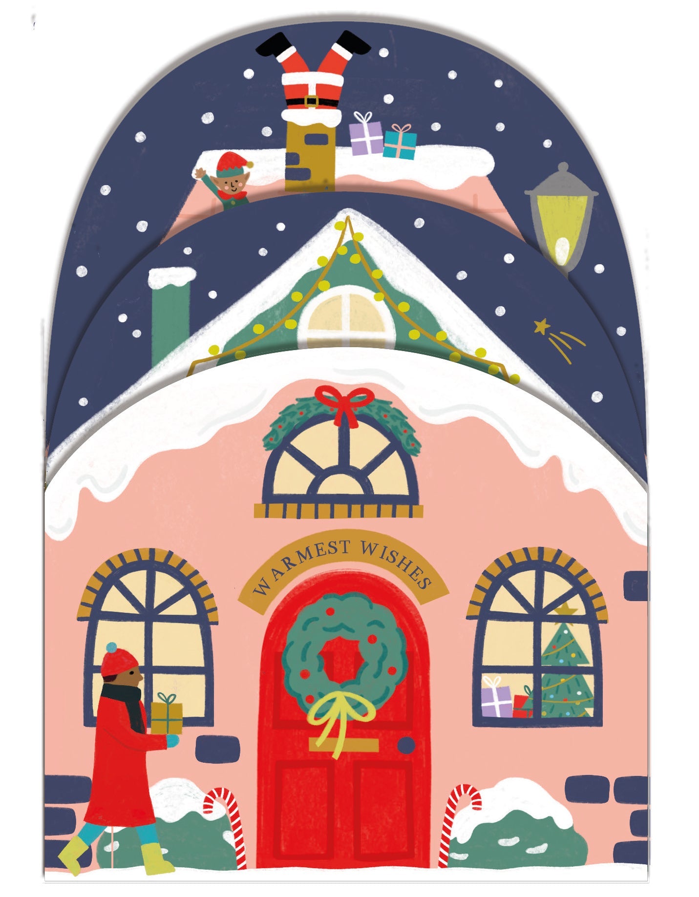 Christmas Houses Concertina Card