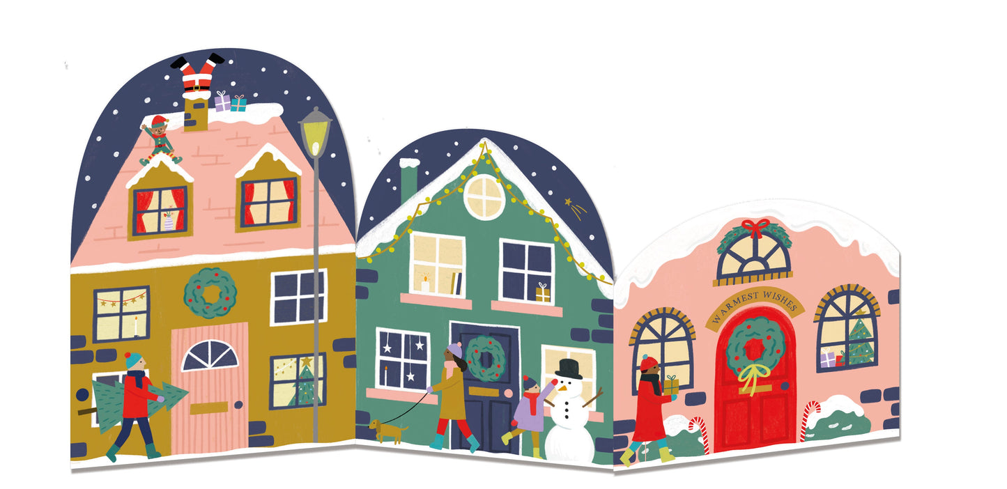 Christmas Houses Concertina Card