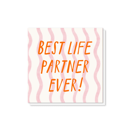 Best Life Partner Valentine's Card