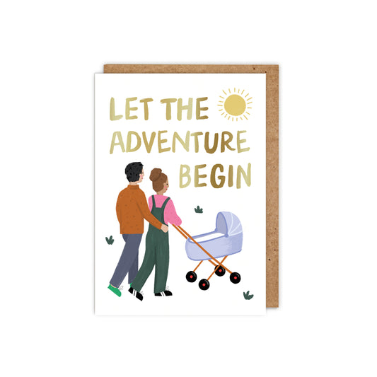 Let the Adventure Begin- New Baby Card