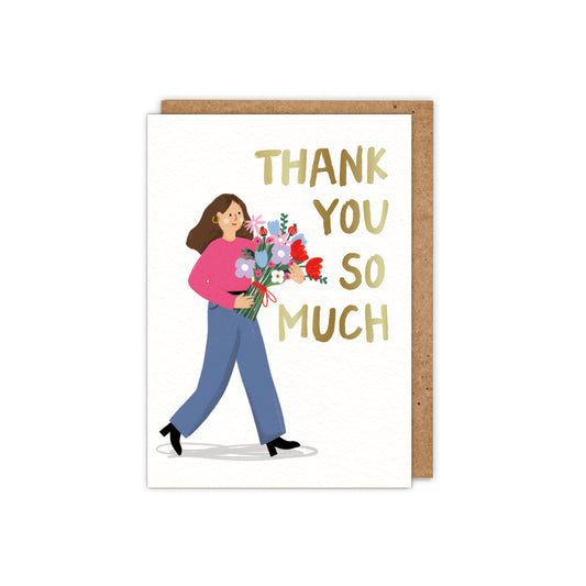 Thank You So Much- Flowers Bunch Card