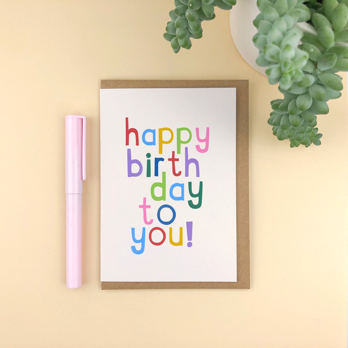 Happy birthday to you! Multi typographic Birthday Card