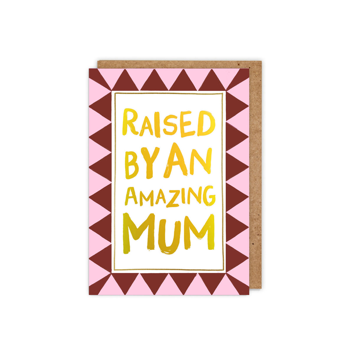 Raised by an Amazing Mum Mother's Day Card