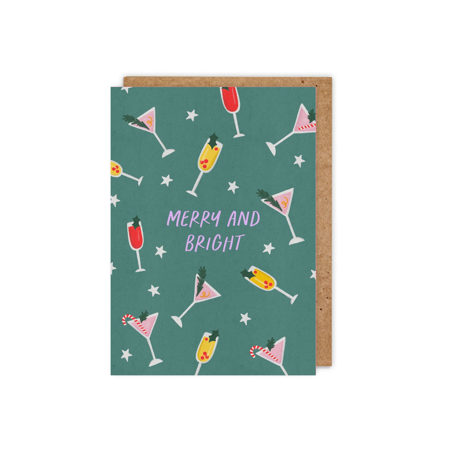 Merry and Bright Christmas Cocktails Card