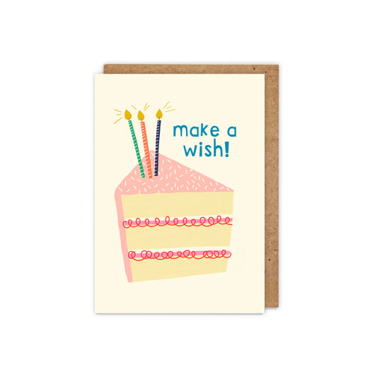 Make a Wish! Birthday Cake Slice Card