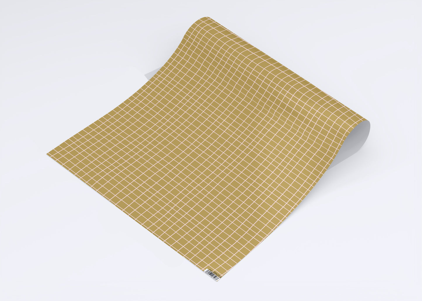 Mustard/Pink Grid Gift Wrap Sheet
