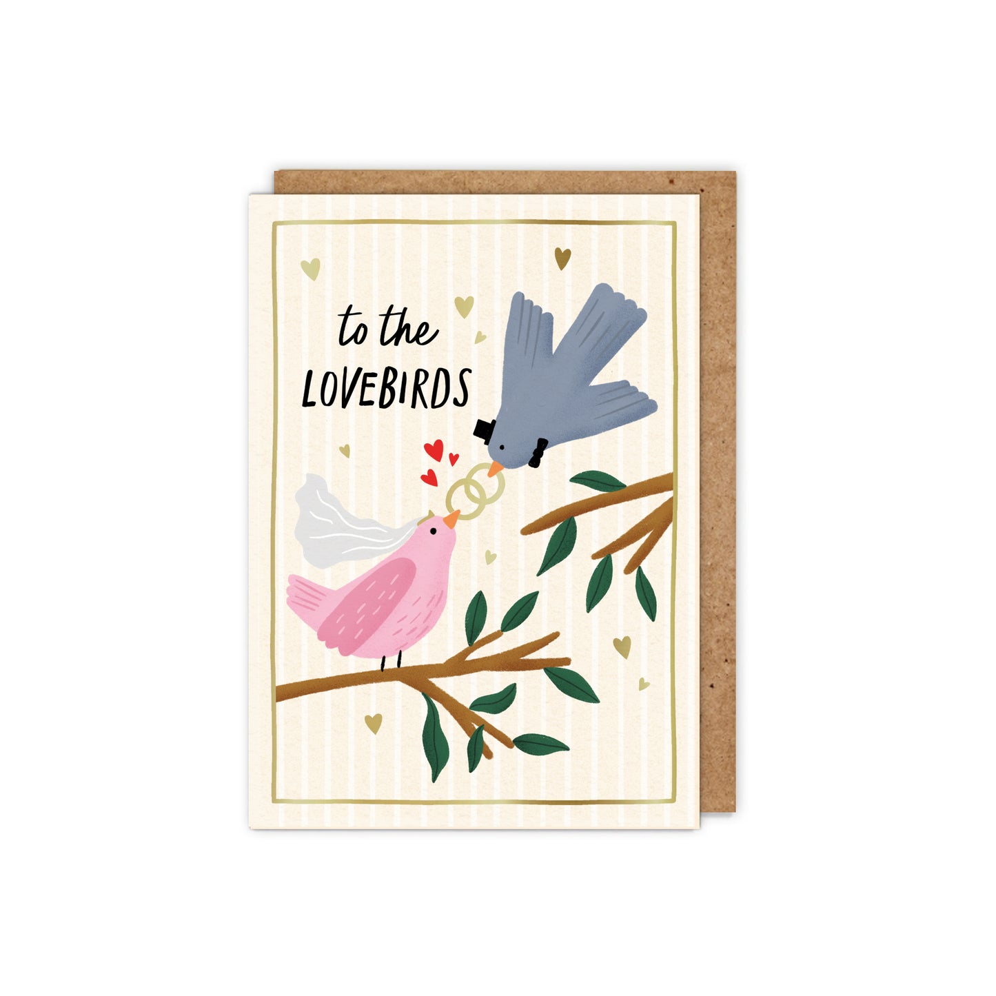 To the Lovebirds- Foiled Wedding Card