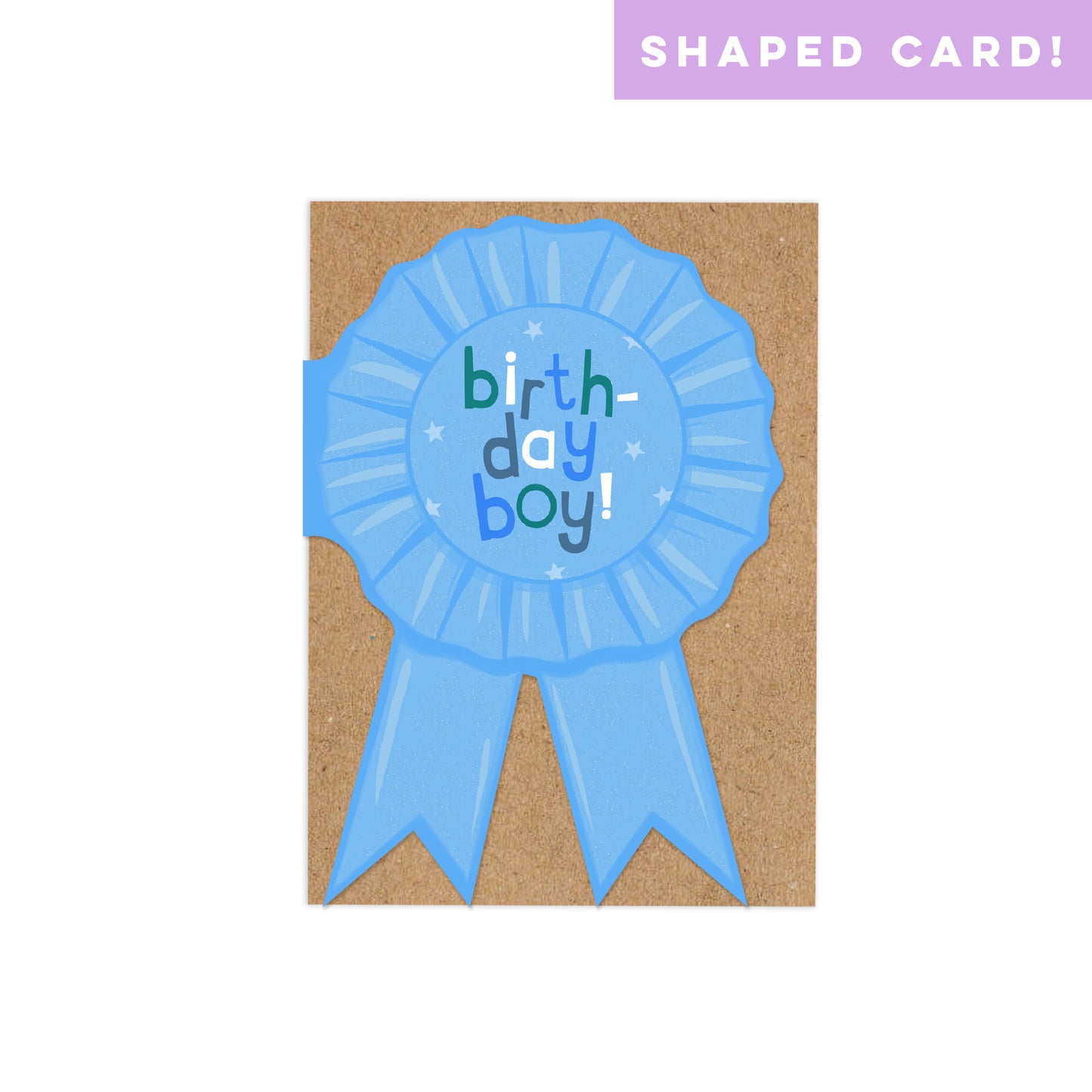 Shaped Rosette Birthday Boy Card