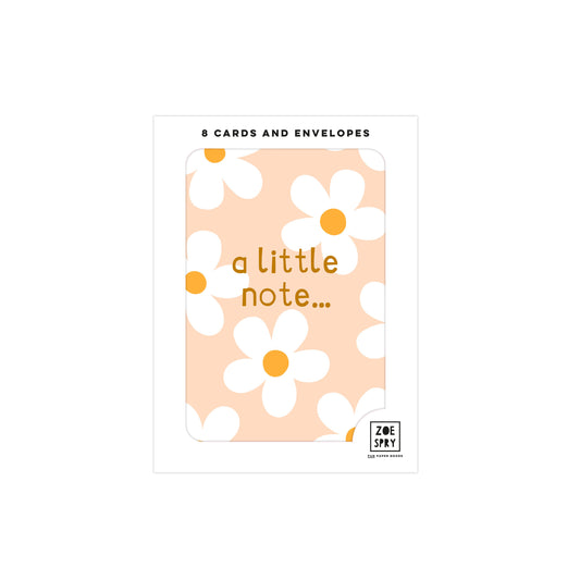Case of 6 'A Little Note'... Daisy multipack Note Cards