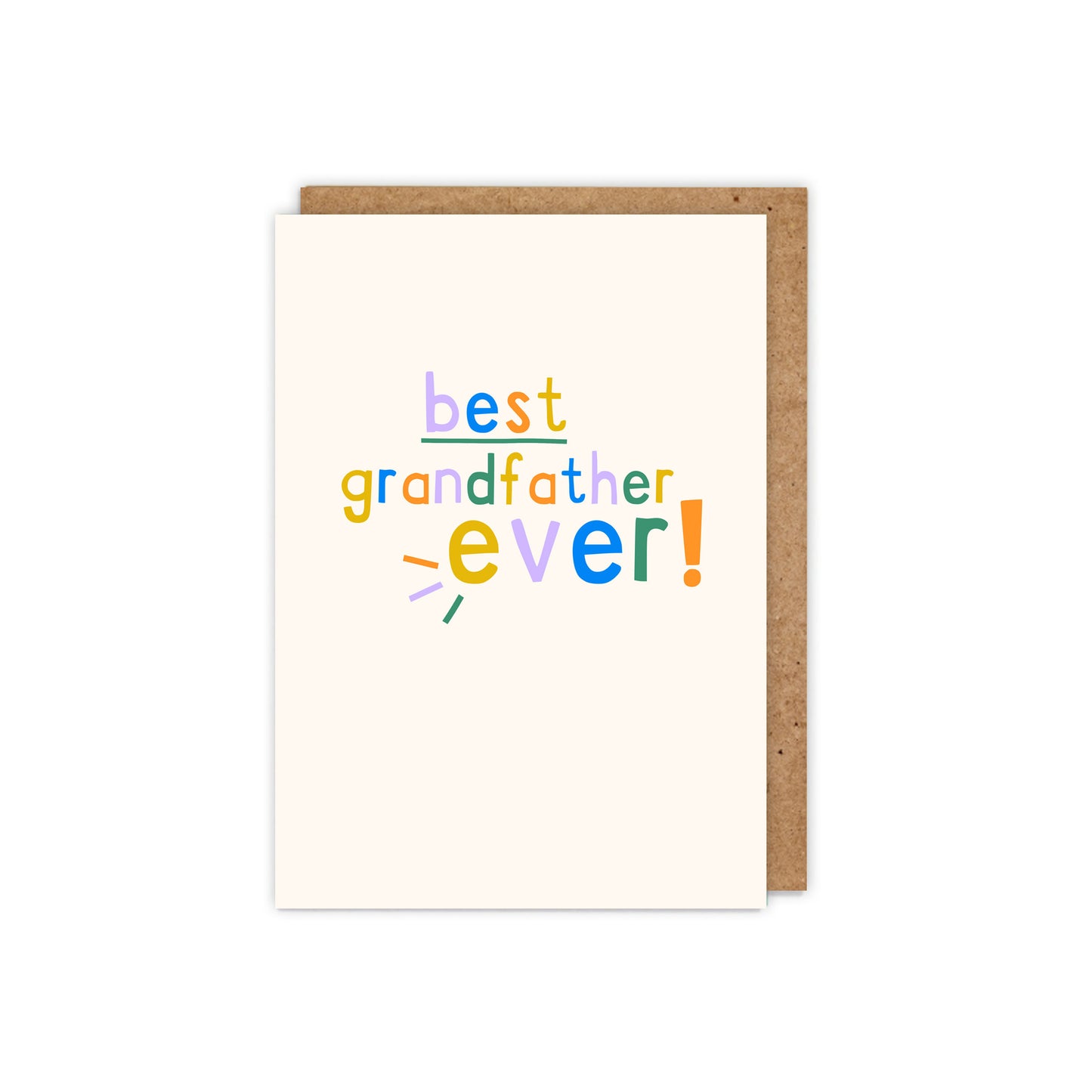 Best Grandfather Ever! Typographic Fathers Day Card