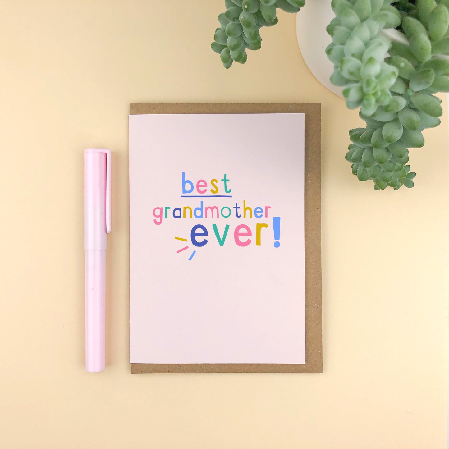 Best Grandmother Ever! Typographic Mothers Day Card