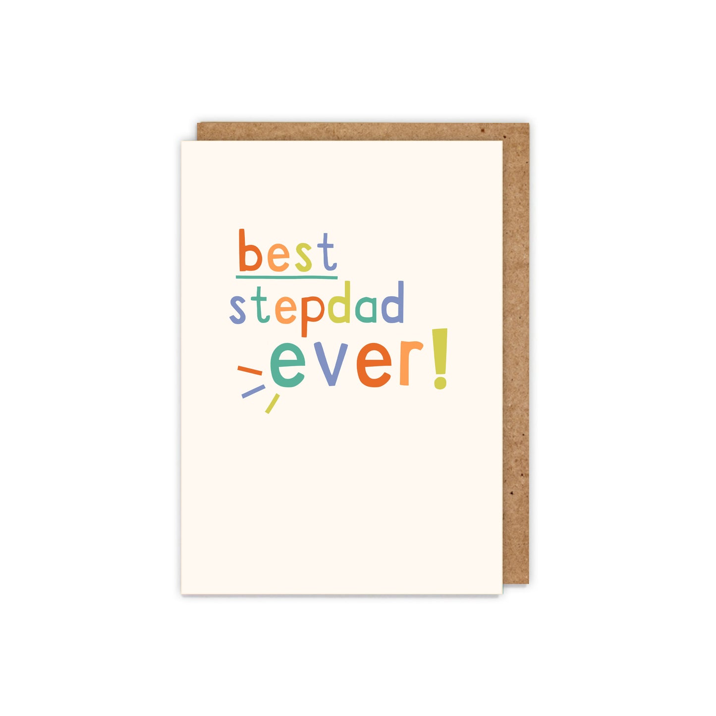 Best Step Dad Ever! Typographic Fathers Day Card