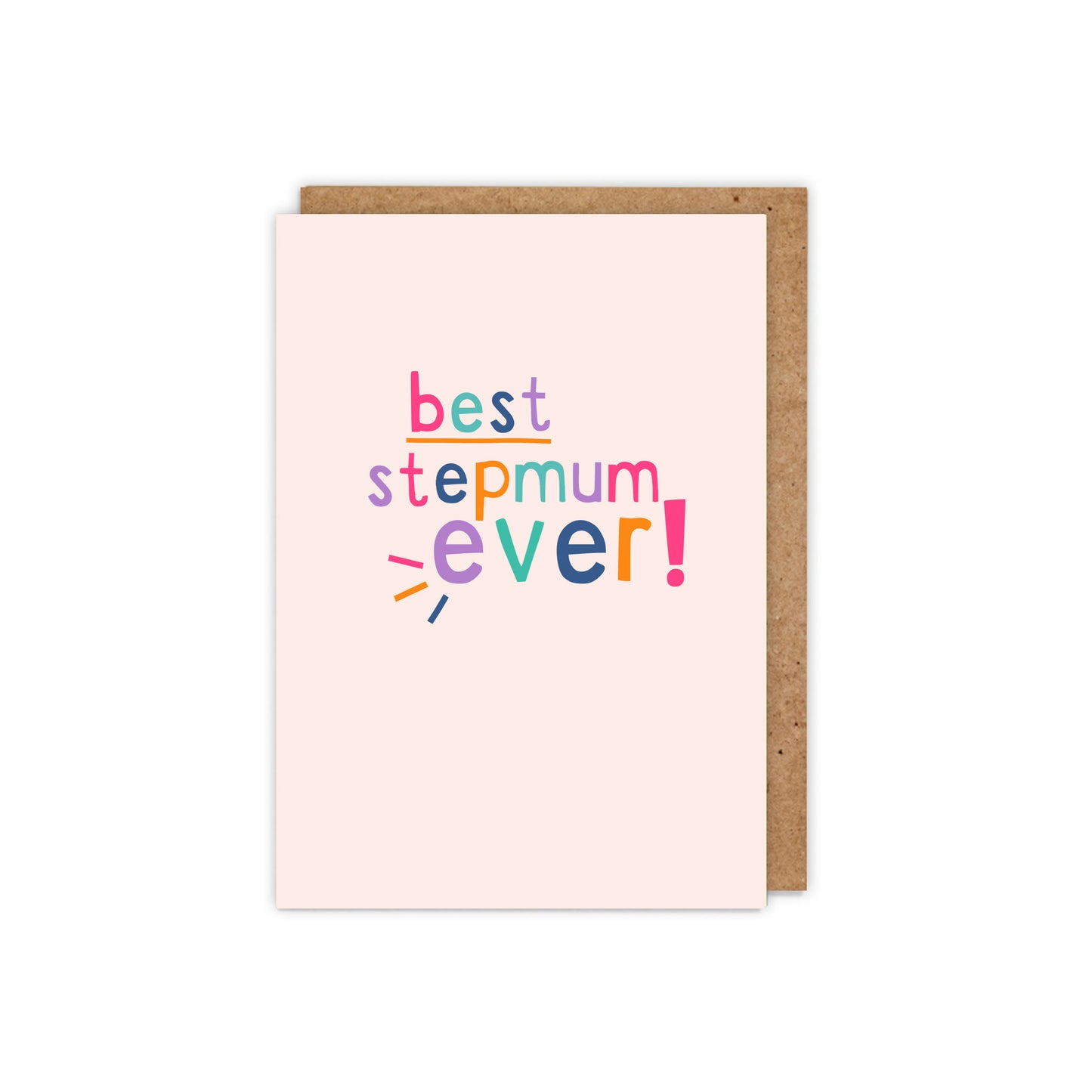 Best Step Mum Ever! Typographic Mothers Day Card
