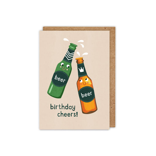 6 Pack Birthday Cheers! Beer Bottle Card