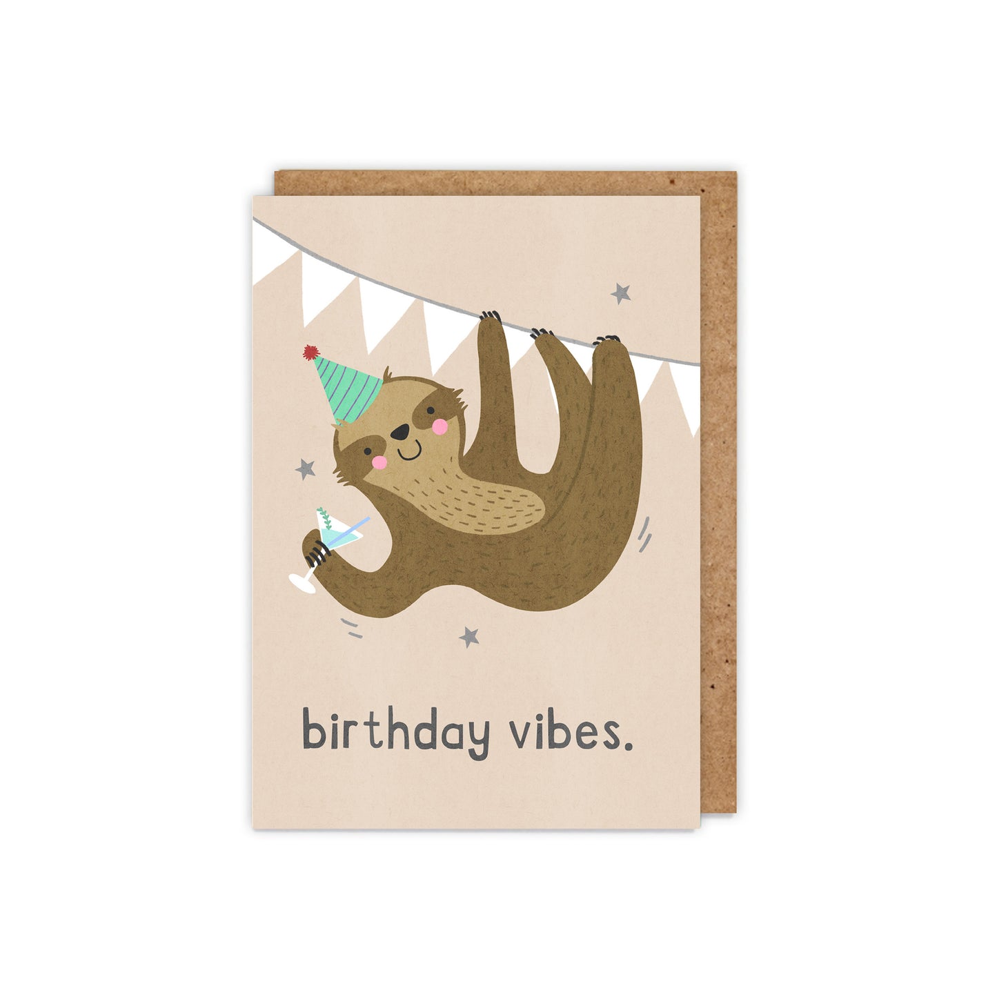 Birthday Vibes. Sloth Birthday Card
