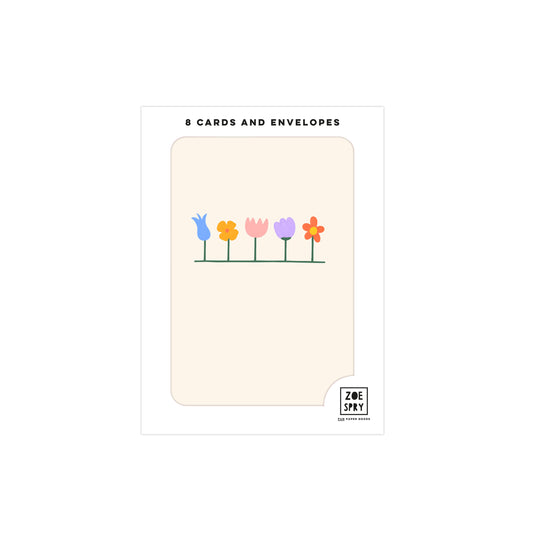 Case of 6 Floral Line multipack Note Cards