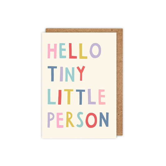 6 Pack Hello Tiny Little Person New Baby Card