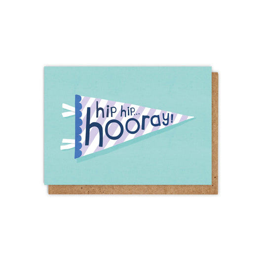 Hip Hip Hooray Pennant Flag Card