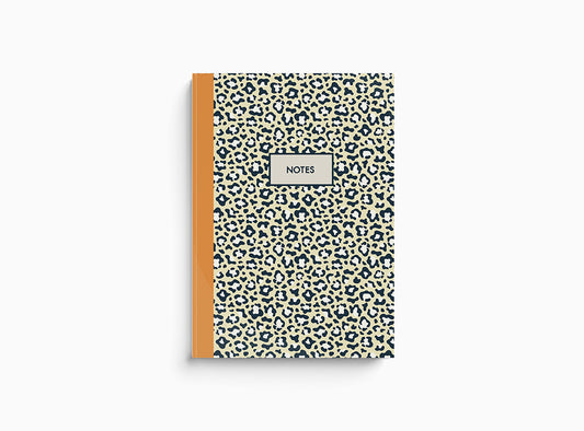 Leopard print 'notes' 96 lined page A5 Notebook