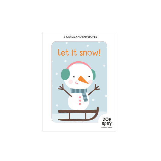 Case of 6 'Let it Snow!' multipack Note Cards