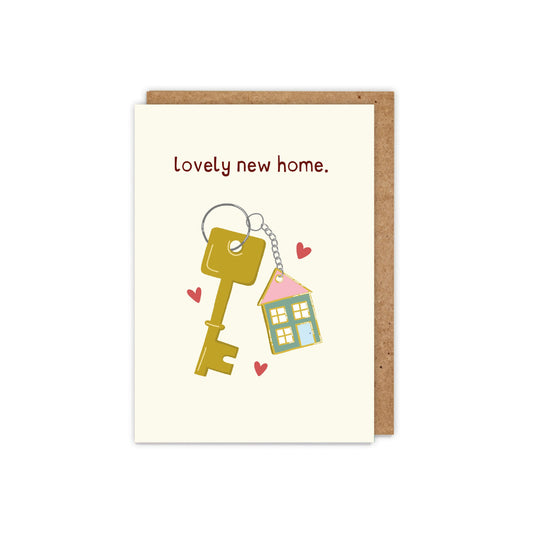 6 Pack Lovely New Home Keys Card