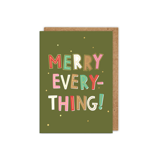 6 pack- Merry Everything! Gold Foil