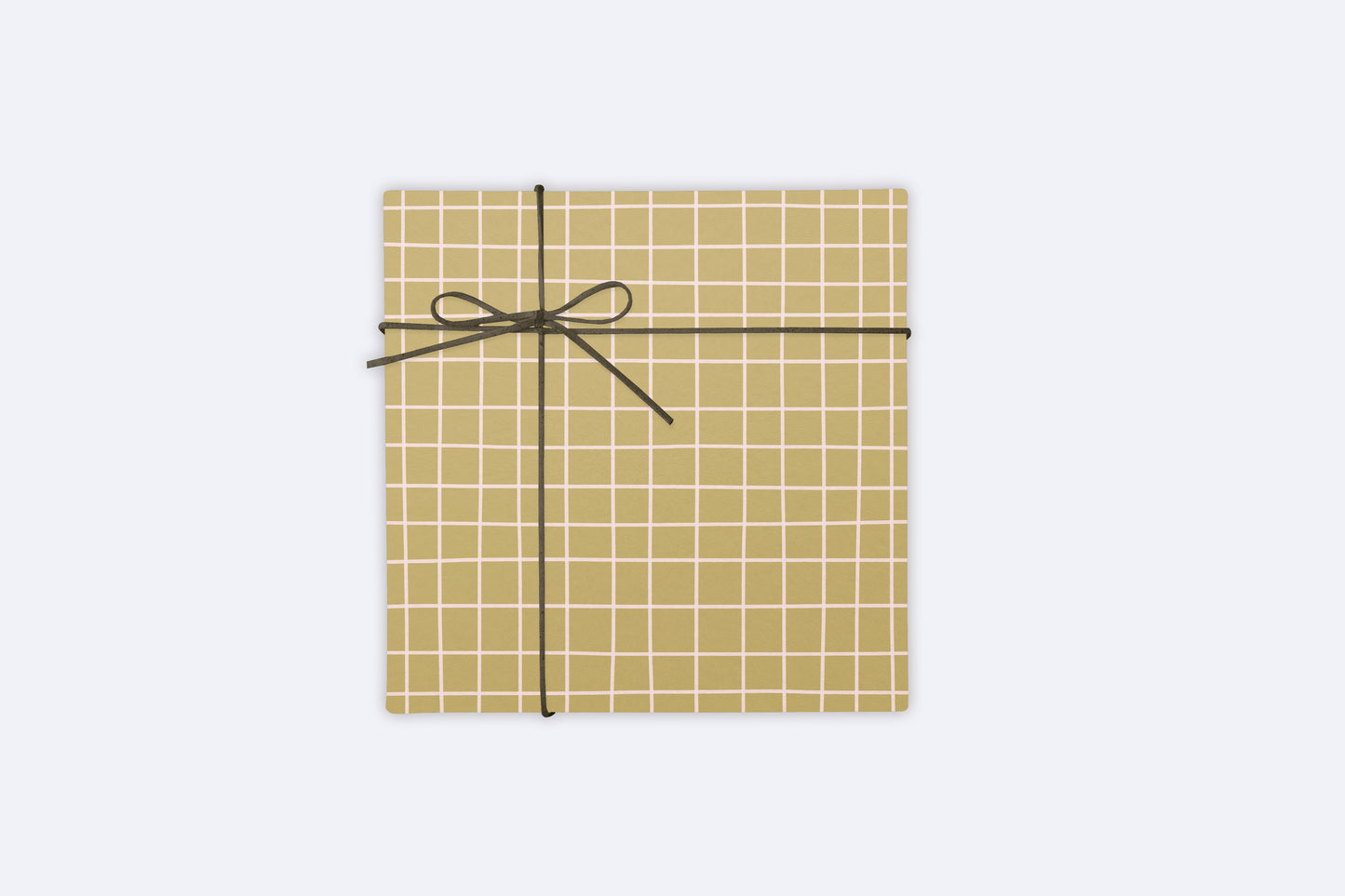 Mustard/Pink Grid Gift Wrap Sheet