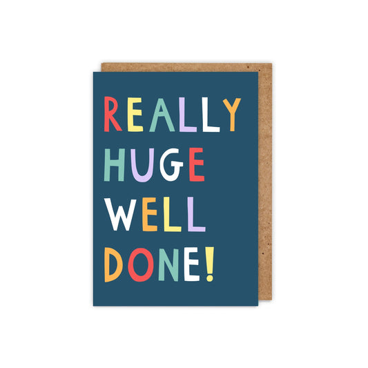 6 Pack Really Huge Well Done! Congratulations Card