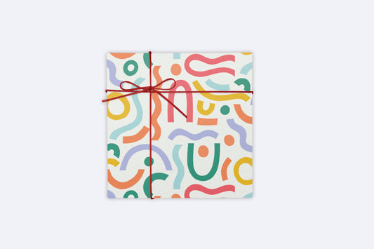 Abstract Squiggle Print Gift Wrap Sheet