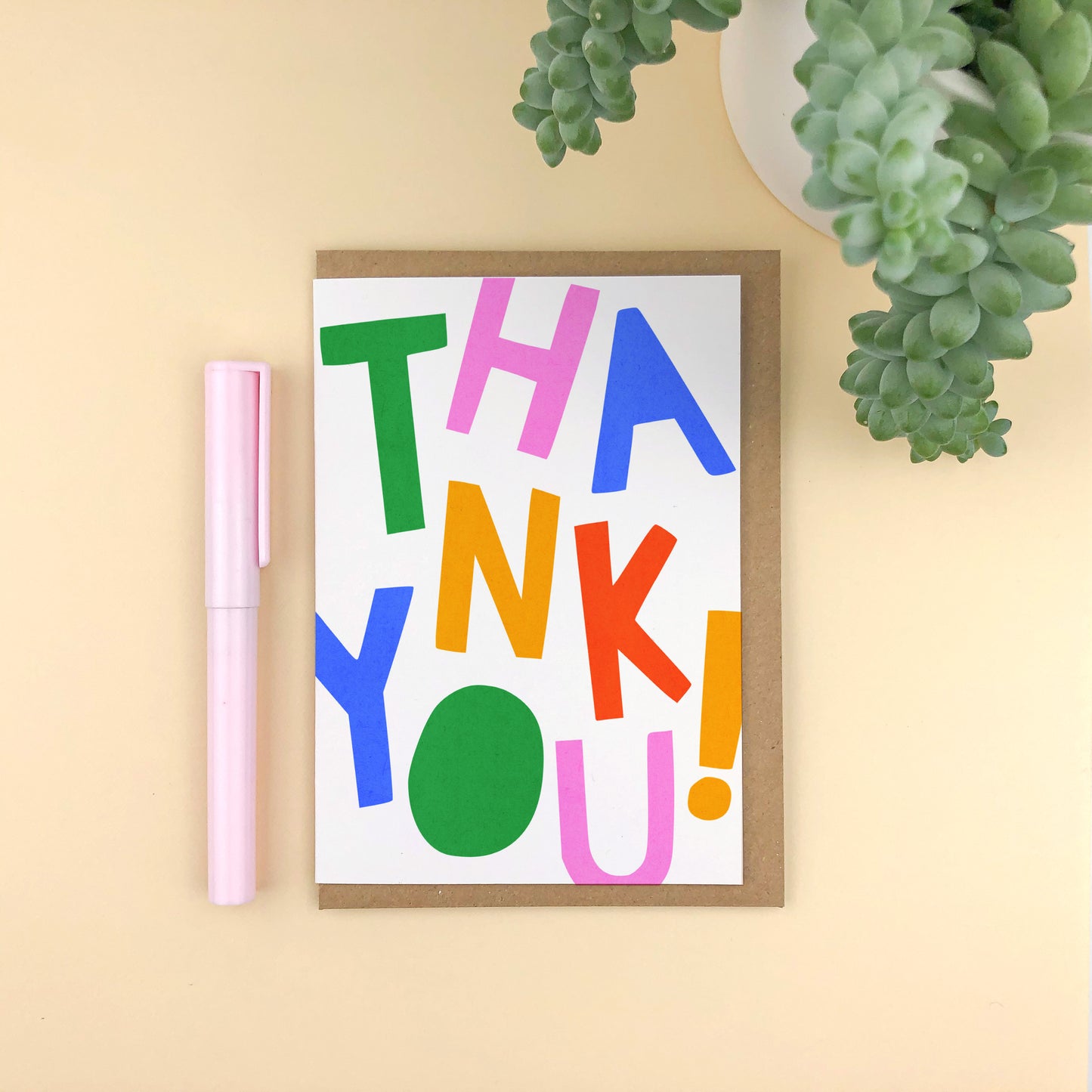 THANK YOU! Colourful Letters Card