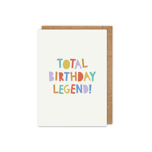 6 Pack 'Total Birthday Legend' Birthday Card