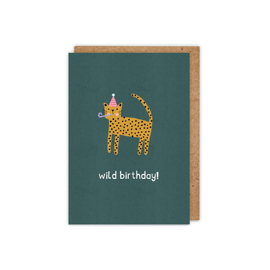 6 Pack Wild Birthday! Leopard Birthday Card