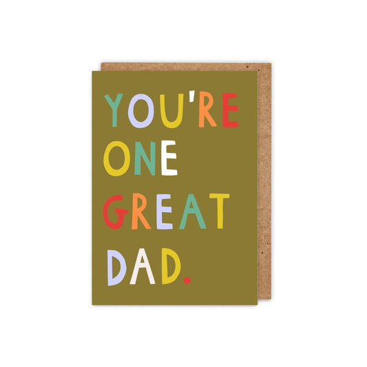 6 Pack You're One Great Dad Card
