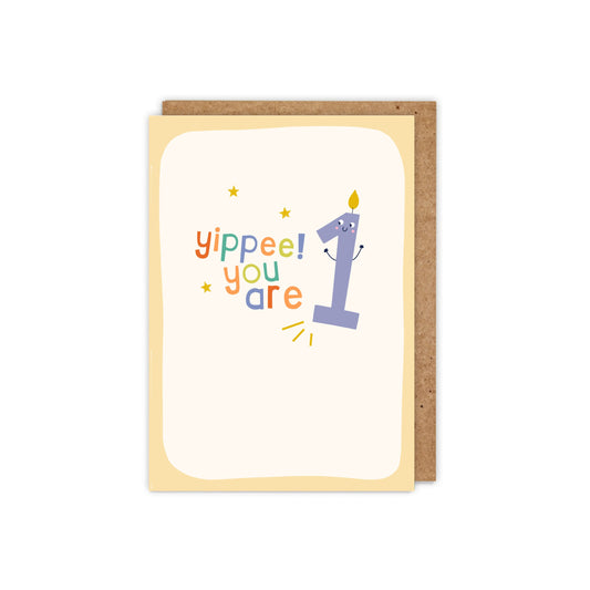 6 Pack Yippee! You are 1! 1nd Birthday Card