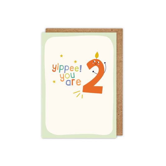 6 Pack Yippee! You are 2! 2nd Birthday Card
